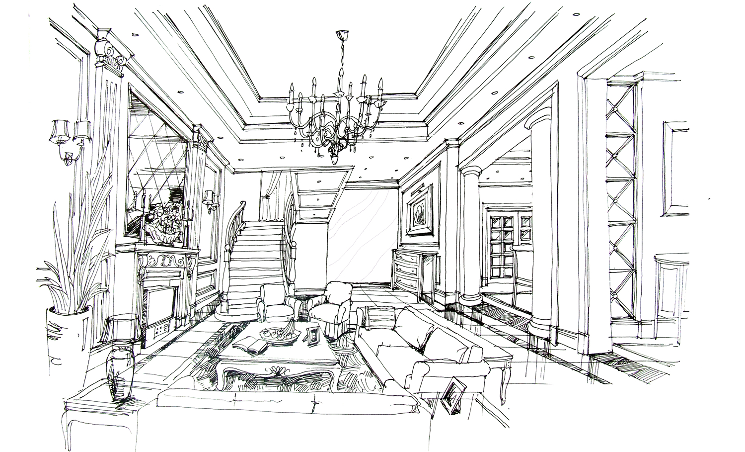 手繪室內(nèi)效果圖欣賞 &ndash; 設計本裝修效果圖