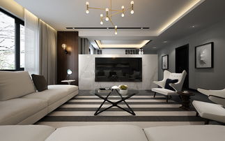 鄭州瀚海晴宇236㎡北歐風格裝潢設計 簡約與自然的完美融合